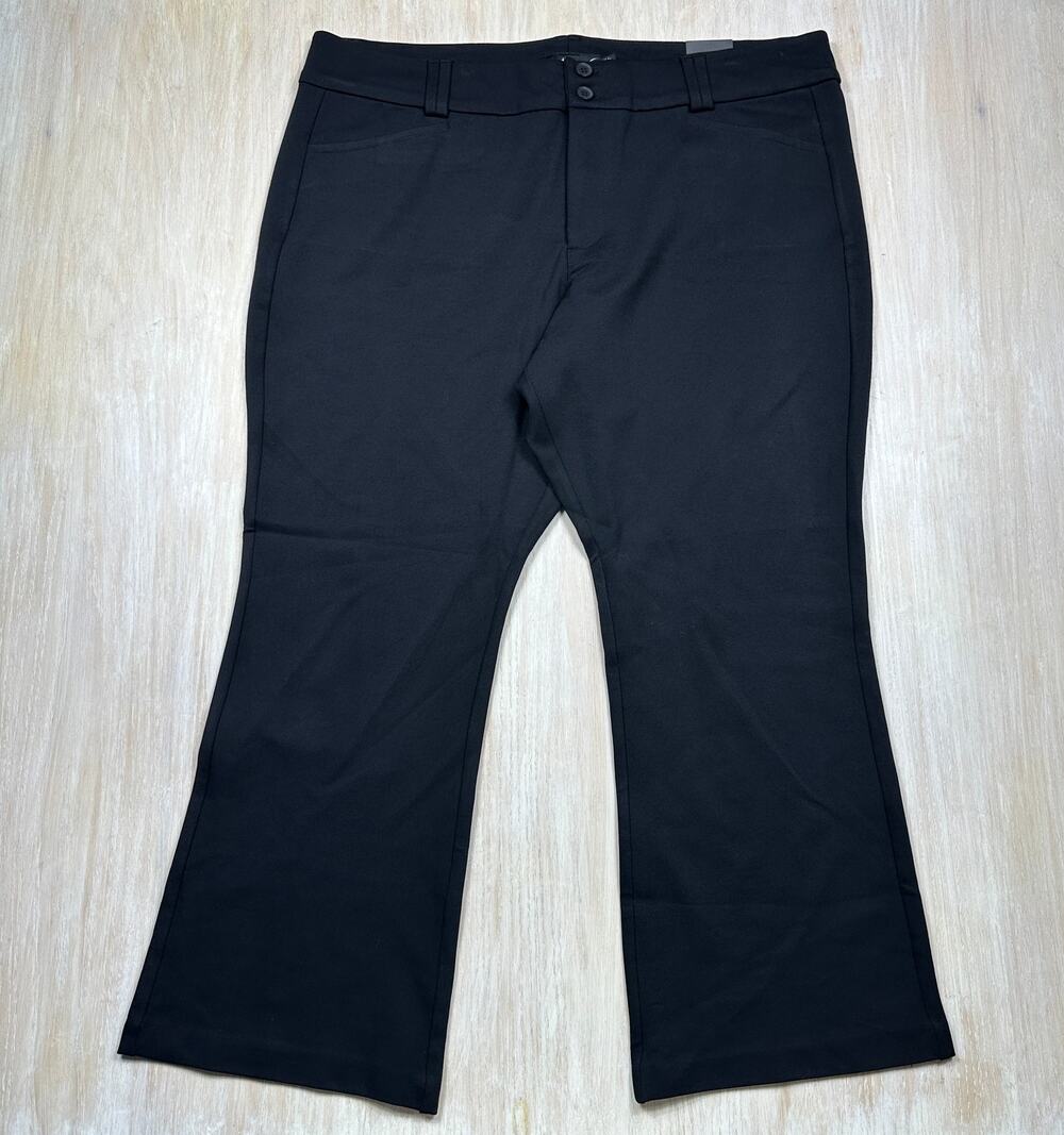 NWT Studio by Torrid Black Ponte Stretch Career Trouser Bootcut Dress Pants 26R